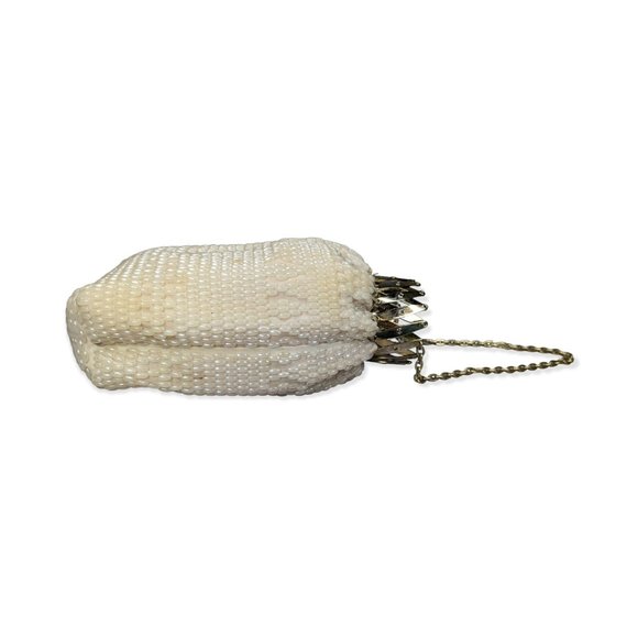 Vintage Beaded Purse with Unique Metal Closure - Picture 3 of 11